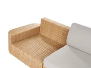 Garden Corner Sofa with Table 4 Seater OLIVERI PE Rattan Beige Left Hand_1073699