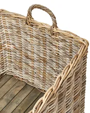 Zestaw 2 koszy KITIM z kółkami Rattan Naturalny_885225