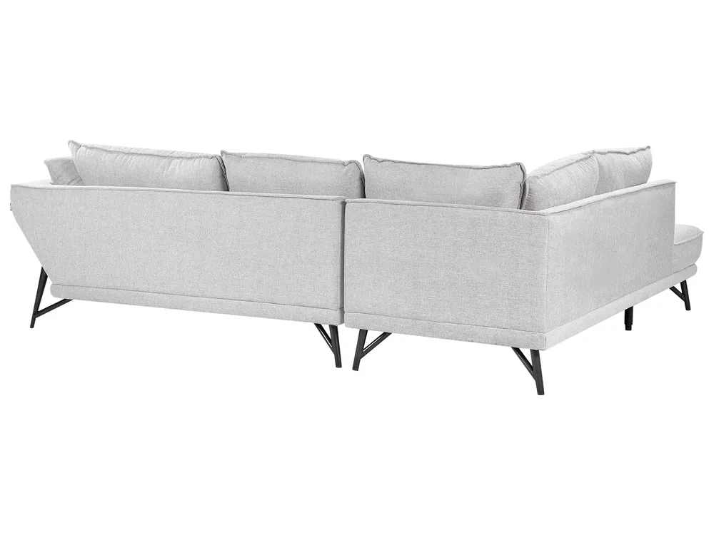 Corner Sofa 3 Seater ELGA Linen Light Grey Right Hand_929150