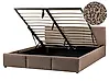 Ottoman Bed BOUSSE Boucle Taupe 160 x 200 cm (EU King Size)