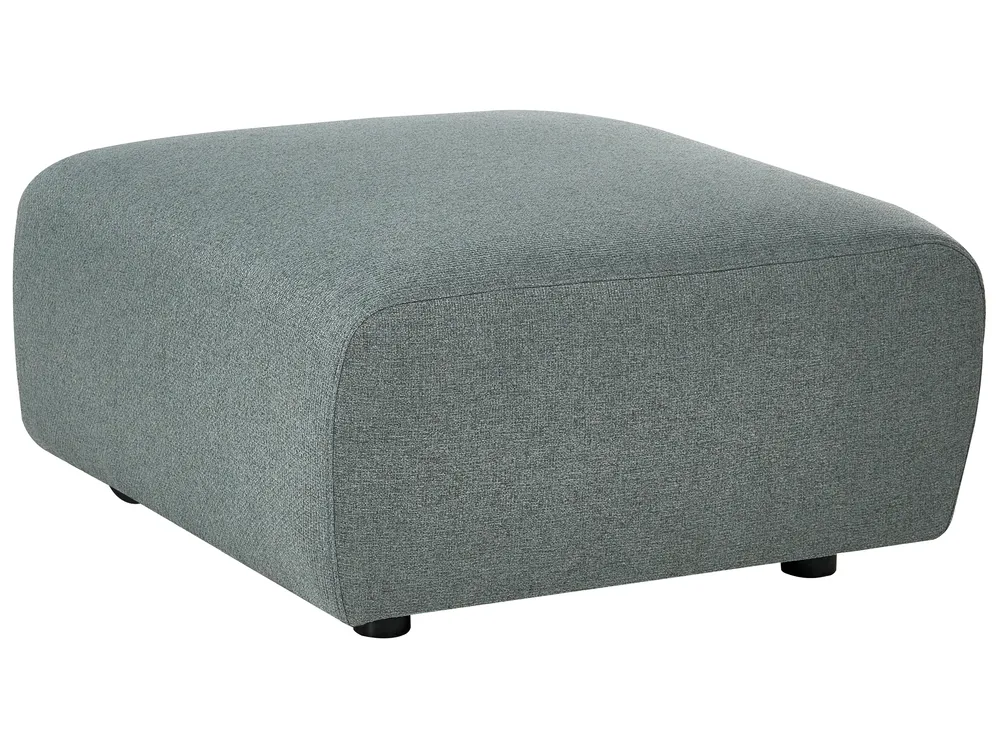 Modular Corner Sofa 5 Seater KIVVIK with Ottoman Fabric Green Right Hand_1047738
