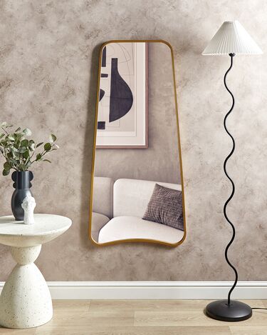 Metal Wall Mirror 58 x 122 cm Gold LEVET