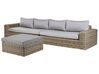 Loungeset 6-zits kunstrotan lichtbruin PALERMO_929221