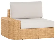 Garden Corner Sofa with Table 4 Seater OLIVERI PE Rattan Beige Left Hand_1073691