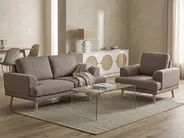 Armchair KILDAL Fabric Brown_1058387