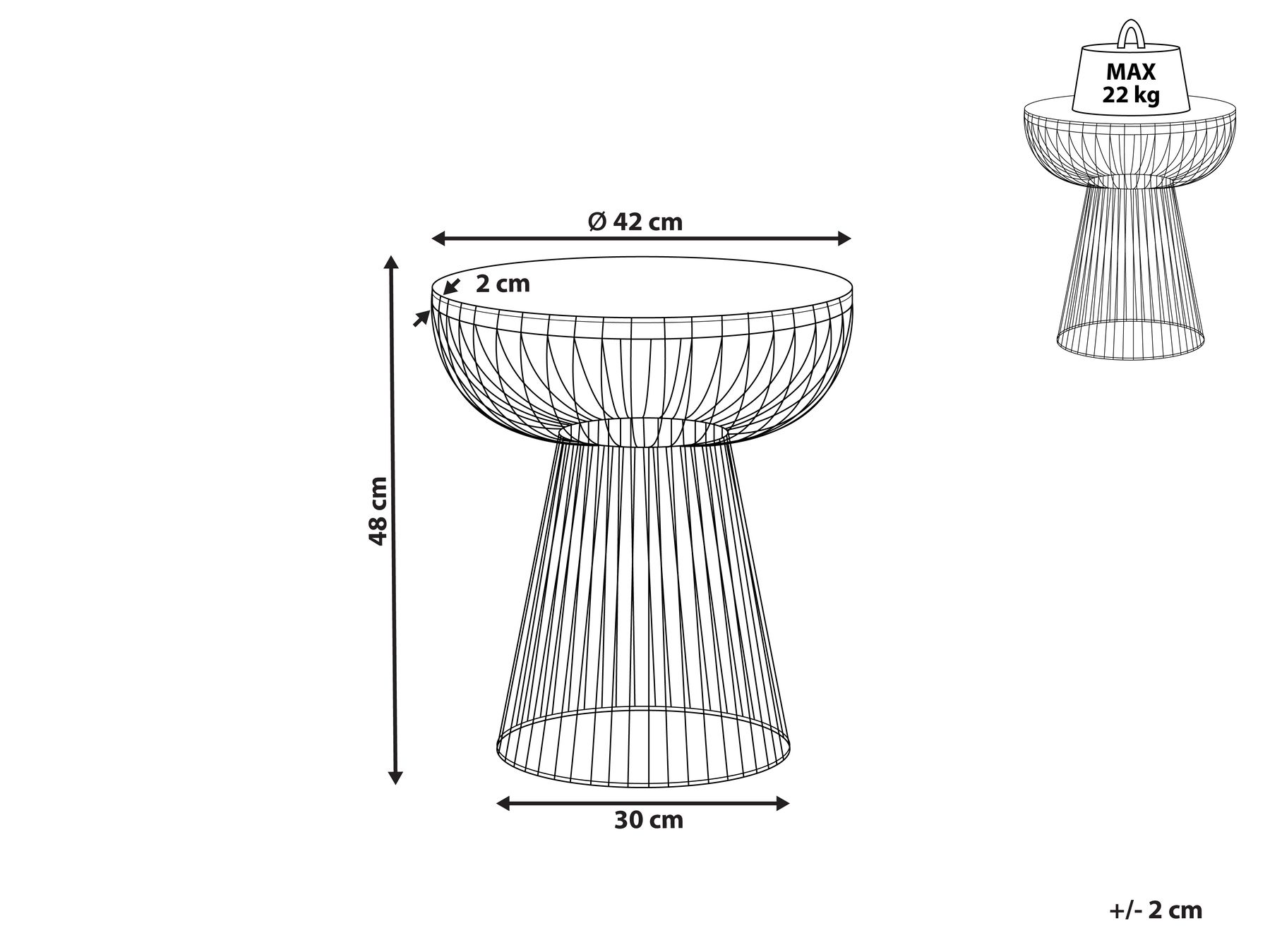 Wire Frame Side Table White Marble with Gold CHEYNES_853912 Wire Frame Side Table White Marble with Gold CHEYNES_853912