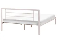 Łóżko Metal CUSSET 160 x 200 cm Jasnobeżowy_1162083