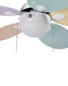 Ventilador de techo de metal blanco/naranja/amarillo/verde/violeta 50 cm WEBER_861522