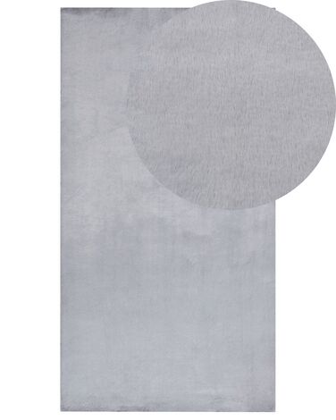 Matta 80 x 150 cm fuskpäls grå MIRPUR