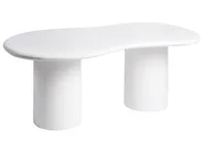 Garden Dining Table SIRMIONE 200 cm 110 cm Terrazzo Effect White_1052916