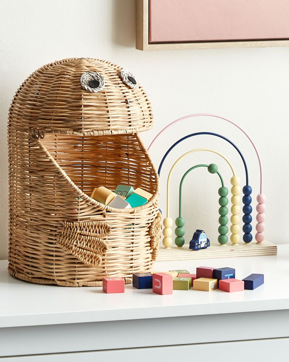 Rattan Kid s Storage Basket Light HORMUZ Beliani
