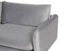 Conjunto de sala de estar de terciopelo gris con otomana VINTERBRO_900615