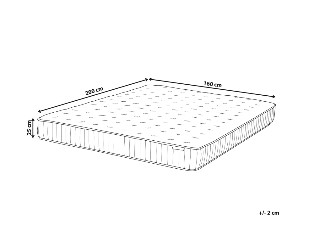 Materac kieszeniowy z żelem i pianką termoelastyczną COOL HYBRID 7 PRO H2/3 średnio twardy 160 x 200 cm_947986