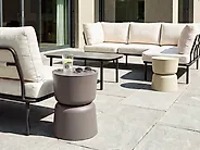Set of 2 Side Tables ATACAMA 32/40 cm 32/40 cm Brown Beige_1172080