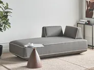 Chaise Longue SEILLANS Fabric Grey_1004478