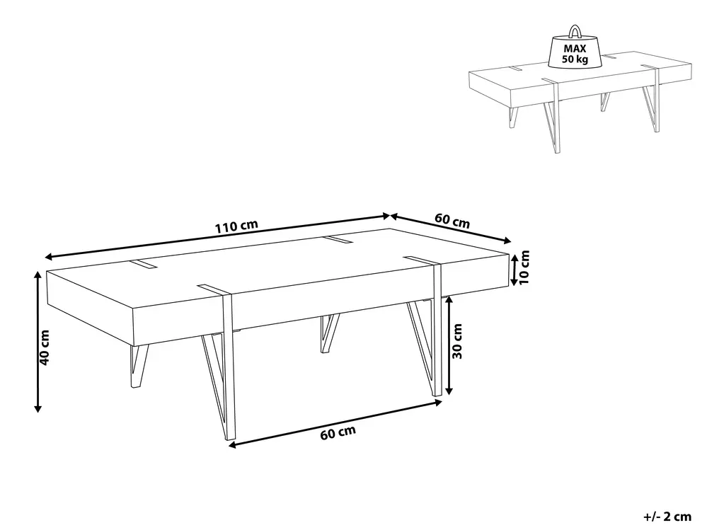 Coffee Table ADENA Dark Brown_817097