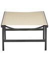 Lot de 2 chaises de jardin avec repose-pieds beige et noir MARCEDDI_928444