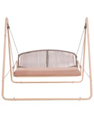 Patio Swing NORCIA Metal Brown_1078195