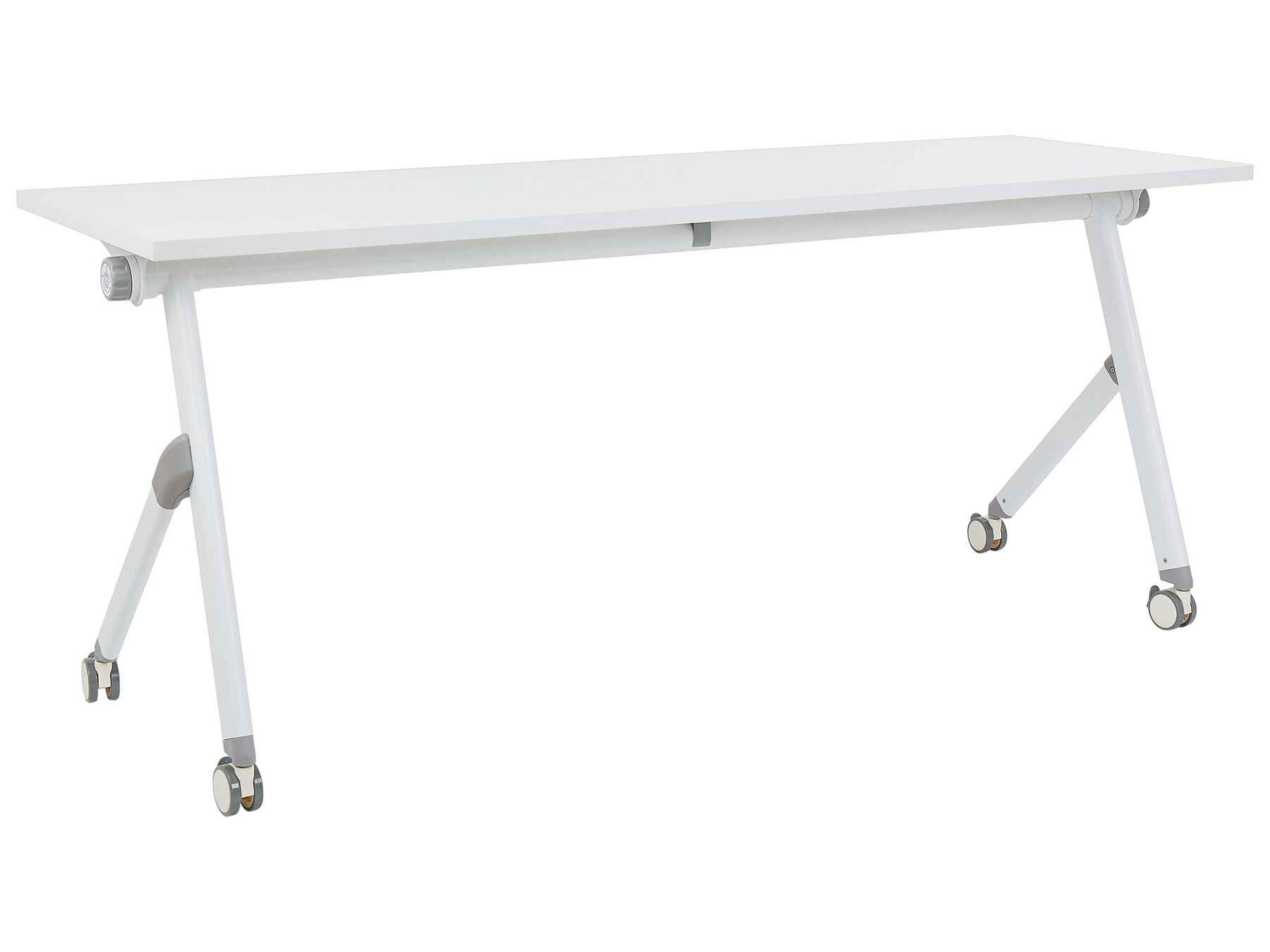 Skládací kancelářský stůl s kolečky 180 x 60 cm bílý BENDI_922344