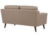 Sofa 2-osobowa tapicerowana brązowa LOKKA_893808
