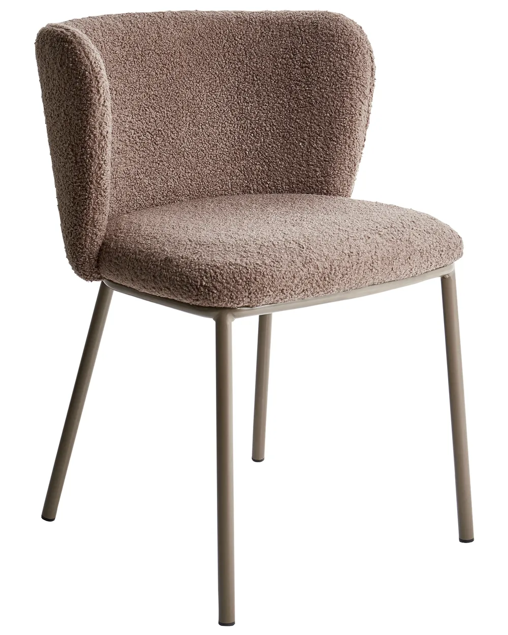 Set di 2 sedie da pranzo MINA II Bouclé Marrone chiaro_954469