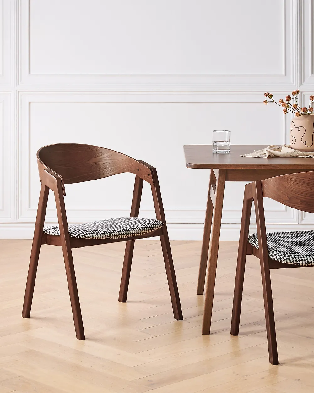 Set of 2 Dining Chairs YUBA Wood Black/ White_1175777