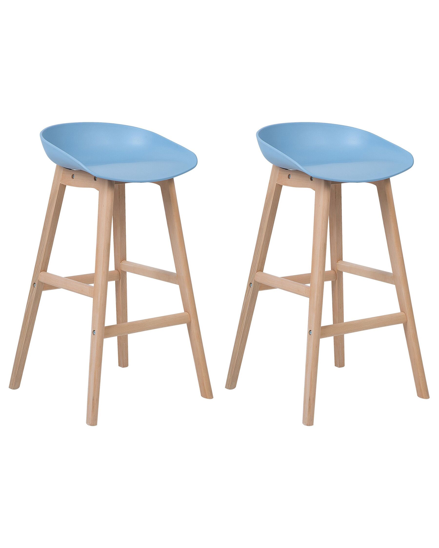 Set of 2 Bar Chairs Light Blue MICCO_731975