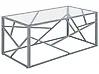 Coffee Table ORLAND Glass Silver