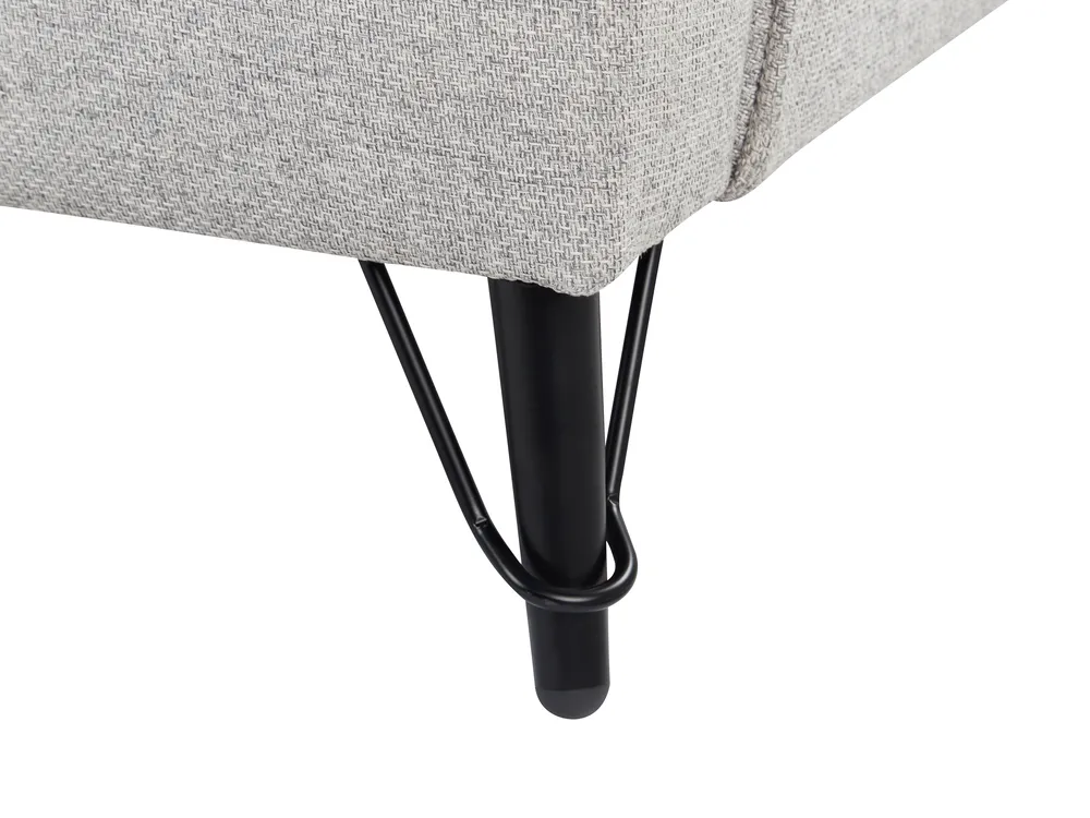 Sofa 2 Seater HOBRO Fabric Light Grey_949674