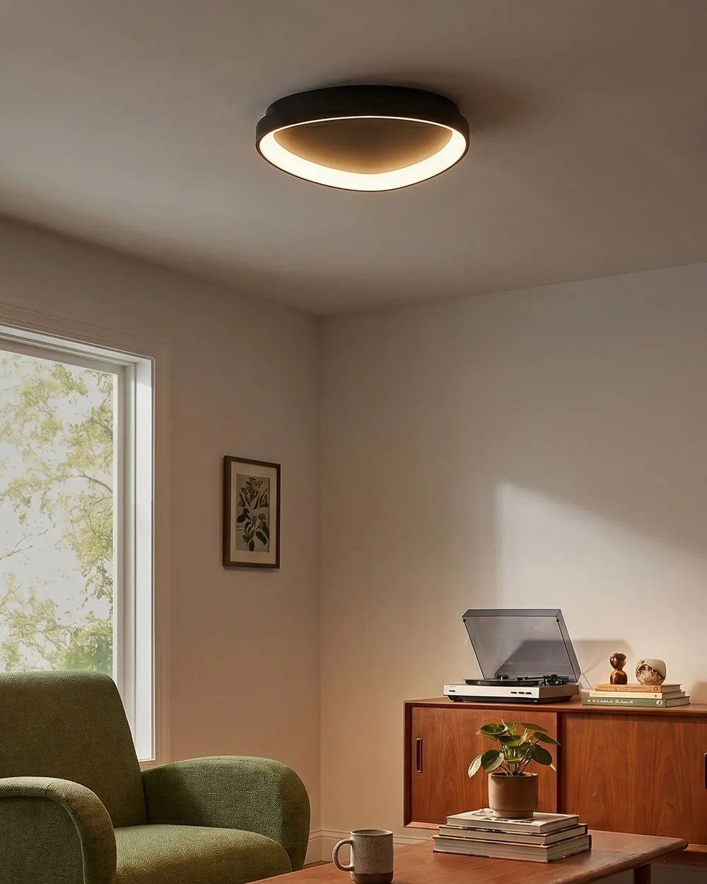 LED Ceiling Lamp NANDING Metal Black