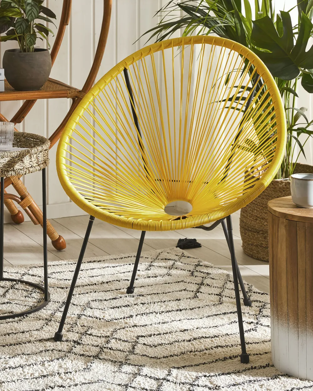 Garden Chair ACAPULCO II PE Rattan Yellow1