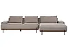 Corner Sofa MARIFERD Fabric Light Brown Left Hand