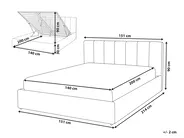 Ottoman Bed DREUX Fabric Beige 140 x 200 cm (EU Double)_861142