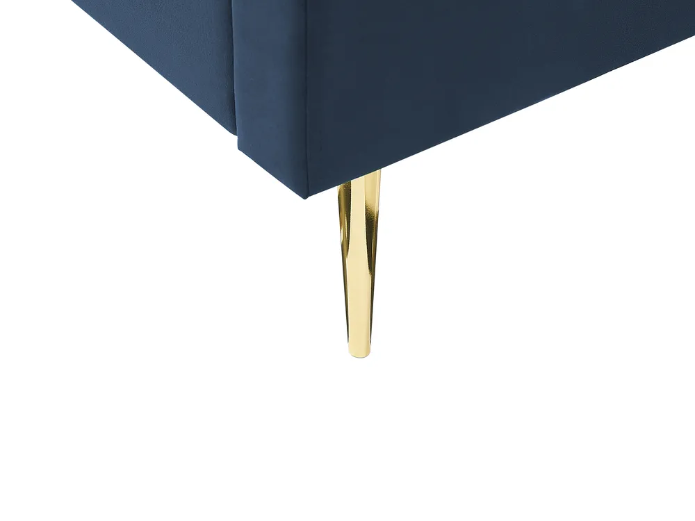 Bed Velvet MARVILLE 140 x 200 cm (EU Double) Dark Blue_835965
