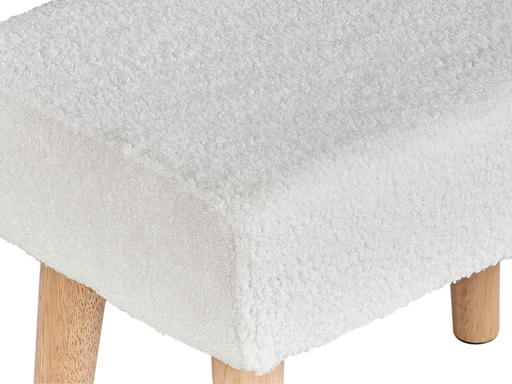 Stołek TAKOMA Boucle Biały_850196
