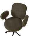 Desk Chair Boucle Dark Green MORAGA_932405