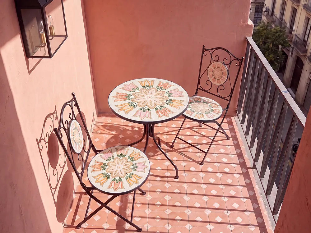 Set mobilier de grădină SETTALA Metal Multicolor_1155740