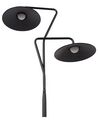 2 Light Metal LED Floor Lamp Black GALETTI_900125