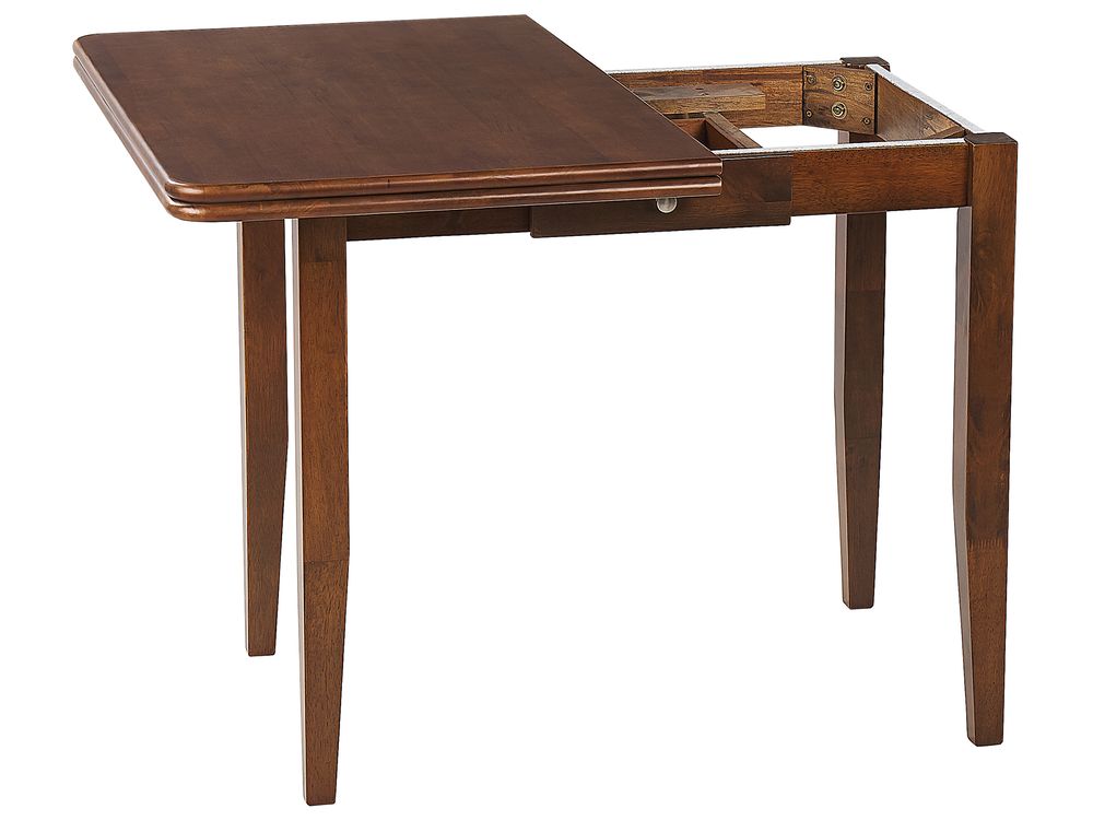 Extending Dining Table MASELA Dark Brown 90 120 cm 60 cm Wood Beliani