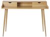 2 Drawer Home Office Desk with Shelf 120 x 60 cm Light Wood LENORA_760605