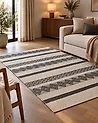 Teppich DAVUTLAR Hellbeige 140 x 200 cm Wolle