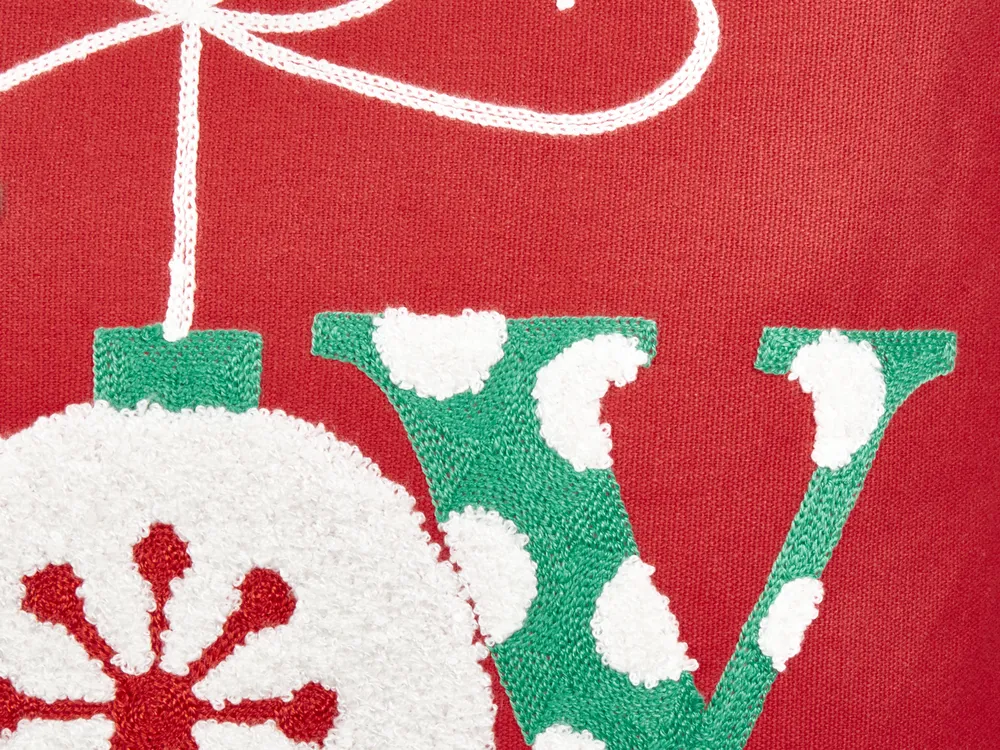 Set di 2 cuscini GINGERBREAD 45 x 45 cm Cotone Rosso Modello natalizio_946952