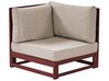 2 Seater Acacia Wood Garden Corner Sofa Mahogany Brown TIMOR II_856652