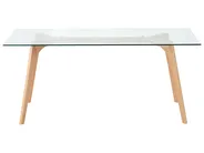 Dining Table HUDSON Transparent 180 cm 90 cm Tempered Glass_261755