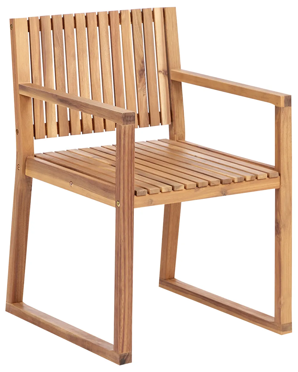 Set of 2 Garden Chairs with Cushions SASSARI PREMIUM Certified Acacia Wood Light Grey_991254