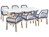 Garden Dining Set 6 Seater OLBIA Navy Blue