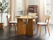 Dining Table ARRAN Brown 100 cm 100 cm Acacia Wood_918686