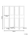 Wooden Folding 4 Panel Room Divider 170 x 164 cm Light Wood BRENNERBAD_874073
