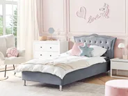 Ottoman Bed METZ Velvet Grey 90 x 200 cm (EU Single)_861407