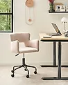 Silla de escritorio SANILAC II Bouclé Beige
